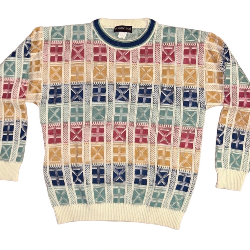 Botany 500 ~ Men’s Large ~ Vintage (90’s) ~ Retro ~ USA ~ Multicolor Sweater